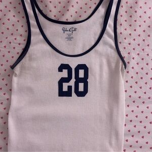 Brandy Melville White and Black Tank Top